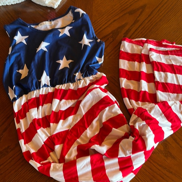 NWOT MAXI AMERICAN FLAG DRESS , MEDIUM - Picture 2 of 3
